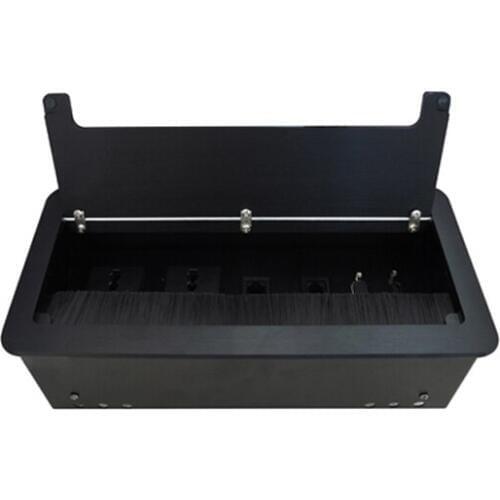 Table desktop Hidden Socket with 2 universal power outlets +internet+Tel+VGA+HDMI Flip Cover Brush Power Socket Free shipping