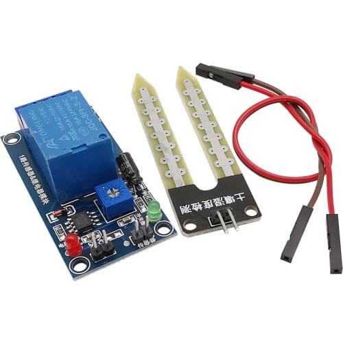 1Pcs DC 5V 12V Soil Moisture Sensor Relay Control Module Automatic Watering of The Humidity Starting Switch