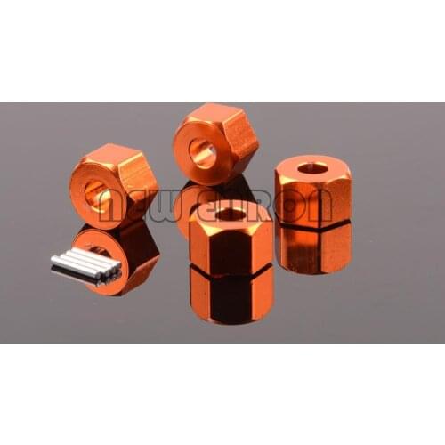 #107876 4Pcs 12mm Wheel Hex Hub Coupling Adapter For RC HPI Racing Moder Car Parts 1/10 WR8 3.0 Flux Ken Block Bullet ST MT 3.0