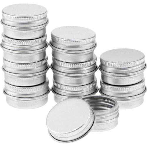 10x Empty Aluminium Cosmetic Pot Jar Tin Container Cream Lip Balm Bottle 5ML