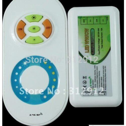 2.4GHZ RF wireless Led color temperature Controller;DC12-24V input,max 6A*2channel output