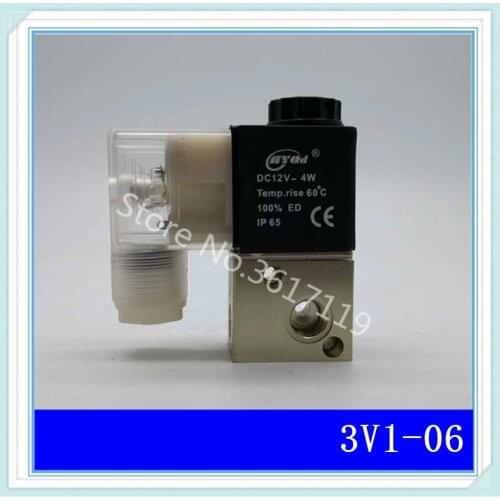 3V1-06 1/8 High quality solenoid valve Two two-way Control valve reversing valve 110V 220V 380V 12V 24V 36V