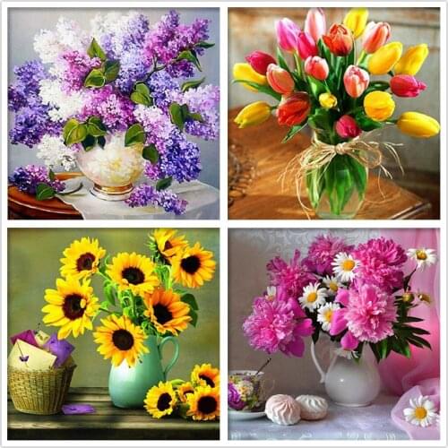 5D diamond painting DIY full diamond embroidery kit floral mosaic handmade home decoration ornaments hanging painting