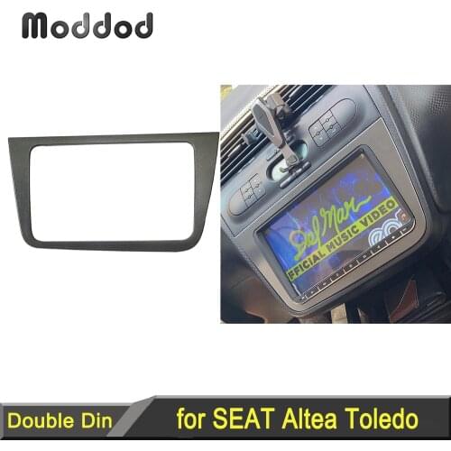 Double Din Car Radio Fascia for Seat Altea 2004+ Toledo 2004-2009 Stereo Panel GPS DVD Installation Trim Kit Frame