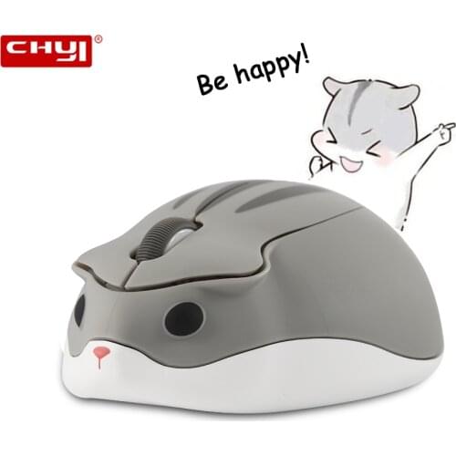 2.4G Wireless Mouse Hamster Cute Design Ergonomic 1200DPI 3D Optical Gaming With Mouse Pad Kids Gift For Computer Laptop