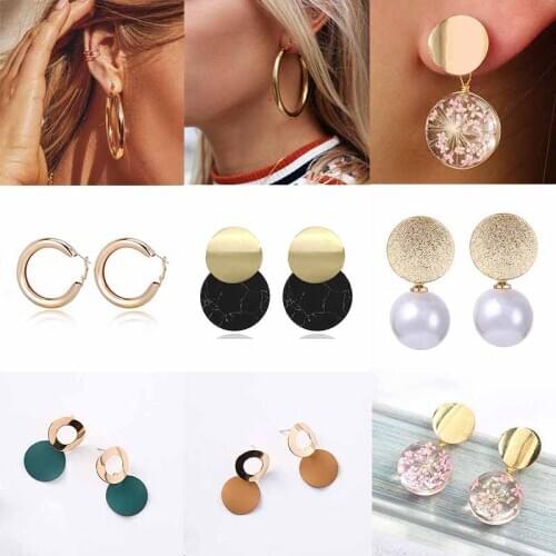 BTWGL Korea New Fashion Earrings Womens Crystal Pearl Earrings Bohemian Style Vintage Earrings Speaking Ms. Jewelry