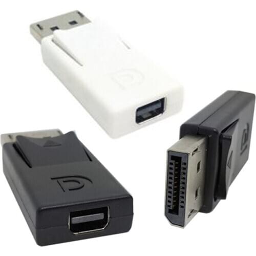 Black ABS Display Port DisplayPort DP Male to Mini Displayport Female Converter Cable Adapter Video Audio Connector for HDTV PC