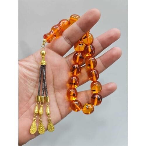 Islamic Tasbih Muslim Rosary Beads 33 Prayer Rosary For Men Bracelet For Men Accessory amber oltu amber stone Handmade Turkey