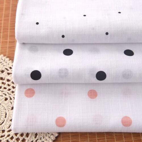 Quality cotton and linen fabric Wave dot printing tissu Shirt, dress, garment, DIY fabrics