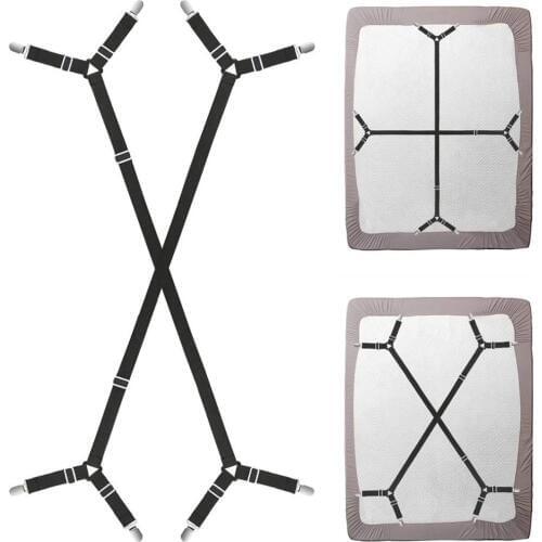 Fastener Mattress Cover Clips Adjustable Bed Fitted Sheet Straps Suspenders Grippers Home Textiles Organize Gadgets