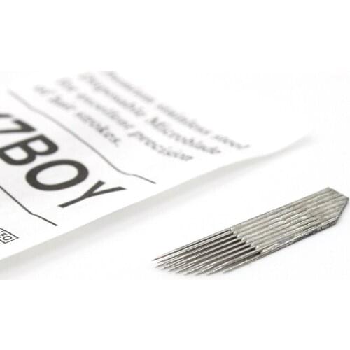 25PCS/Box Triple Rows Microblading Blades 16pins with Lot Number and Expiration Date for Eyebrow Microblading Tattoo