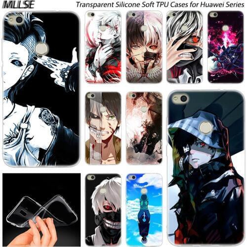 Anime Tokyo Ghoul Soft Silicone Case for Huawei NOVA 3 3i 4 Honor 7A Pro 7S 6X 7X 8X 8 9 10 Lite Play View 20 Fashion Cover