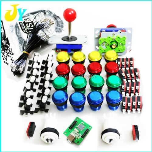 Jamma Mame DIY KIT for PC PS3 Raspberry pi Arcade USB controller with ZIPPY joystick 12V LED button to Arcade cabinet kit
