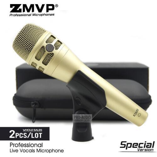 2pcs Special Edition KSM8C Professional Live Vocals Dynamic Wired Microphone Karaoke Microfone Super-Cardioid Podcast Mike Mic