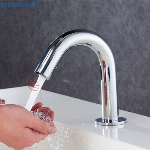 Basin Infrared Motion Sensor Faucet Bathroom Deck Mounted Touchless Tap Modern Luxury Automatic Smart Faucets Washbasin Torneira