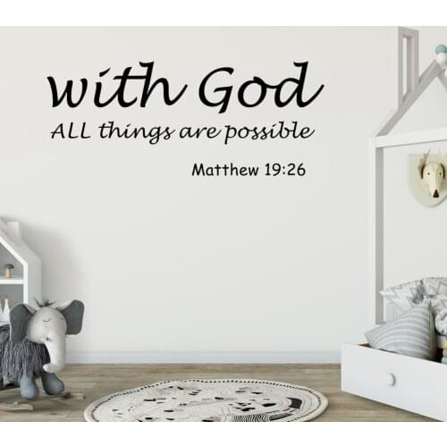 Modern Letters Proverbs Bible Verse Wall Stickers English Poetry Wall Decal Home Decor Removable Wall Art Murals Poster