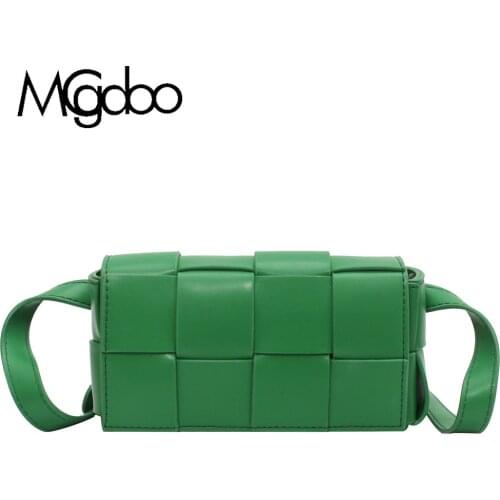 Mgcdoo Woven Mini Shoulder Bag Pu Leather Retro Cross Body Bag 2012 New Women Stylish Small Luxury Bags