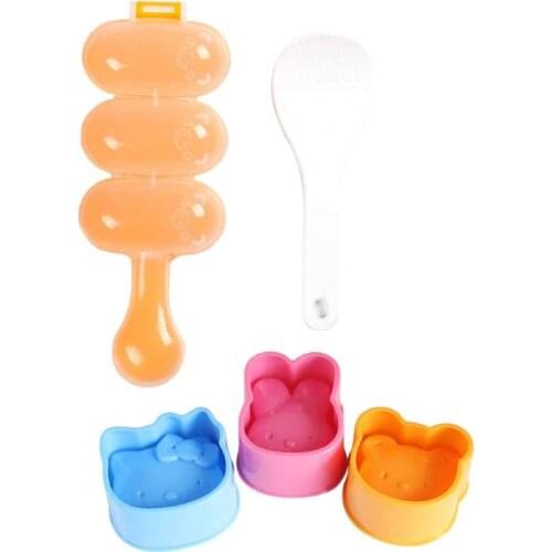 Sushi Roll Maker Rice Ball Mould Shaker With Rice Paddle DIY Sushi Making Kit Bento Box Accessories Kitchen Tools Food Decor