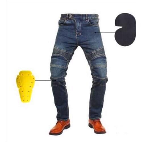European and American cycling motorcycle mens cross-country leisure outdoor riding jeans with protective equipment knee pads