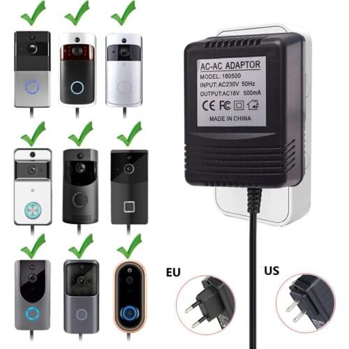 Video Doorbell Special Adapter 18V/500mA 5m Wired WIFI Wireless Earrings Camera Power Adapter Video Intercom Ring