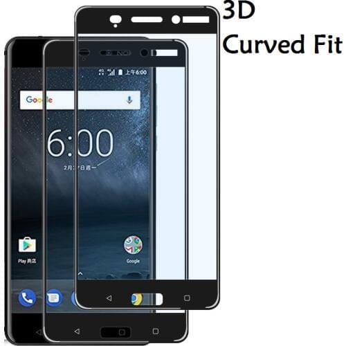 Full Cover 3D Edge Curved Fit Tempered Glass For Nokia 6 3 5 Glass Full Body Screen Protector Protective Film