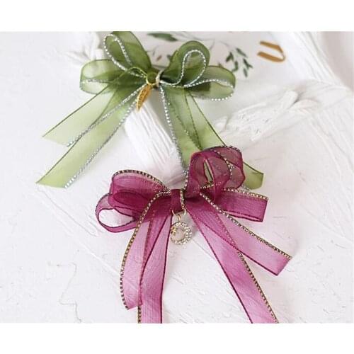 Sweet Girl Lace Ribbon Bowknot Hair clip Lolita Women Hairpin Headwear Cosplay Hair Accessories B1509