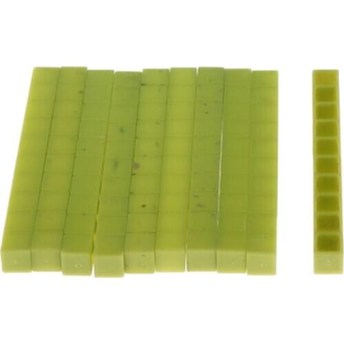 10pcs Montessori Maths Material 1-10cm Counting Blocks Children Toy Green