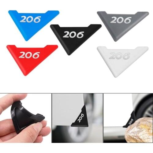 2pcs Car Door Corner Cover Silicone Anti-scratch Molds Protection Protector for Peugeot 206