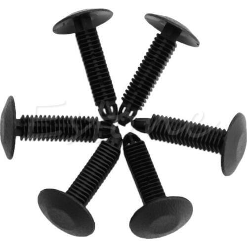20 Pcs 7mm Hole Plastic Rivets Fastener Push Clips Black for Car Auto Fender car accessories