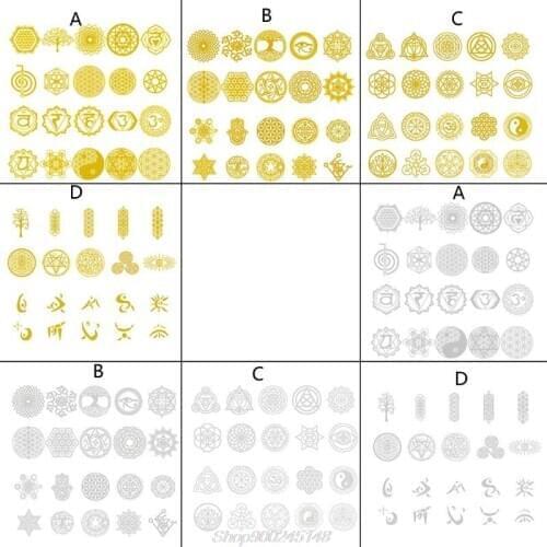 20Pcs Copper Orgonite Sticker Tree Life Energy Tower Pyramid Epoxy Resin Crafts Au06 20 Dropship