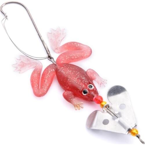 2021 Multi-Color Artificial Bait False Frog Shape Plastic Soft Lure Fishing Accessories with Barbed Hook accessoir peche