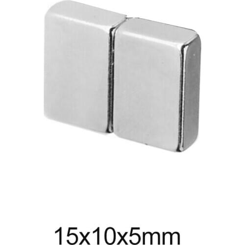 5/10/20/50PCS 15x10x5 mm Cuboid Block Search Magnet Sheet 15X10mm Neodymium Magnet 15x10x5mm Permanent Strong Magnets 15*10*5
