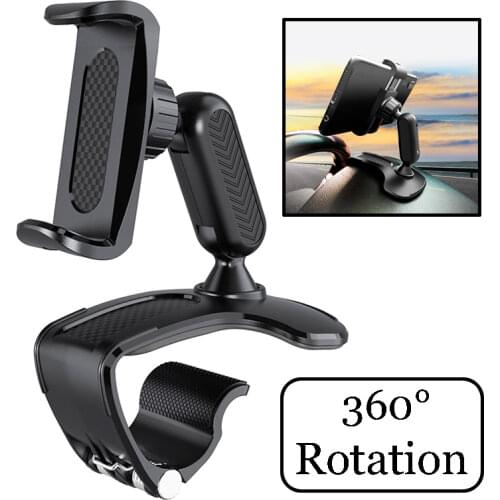 Car Phone Holder Universal Adjustable 360 Degree Navigation Dashboard Rearview Mirror Sun Visor In Car GPS Support Clip Bracket