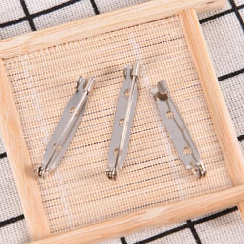 20pcs/lot White K Tone Iron Metal Brooch Base Back Bar Pins Findings Jewelry Making Handmade DIY Gifts For Women Men