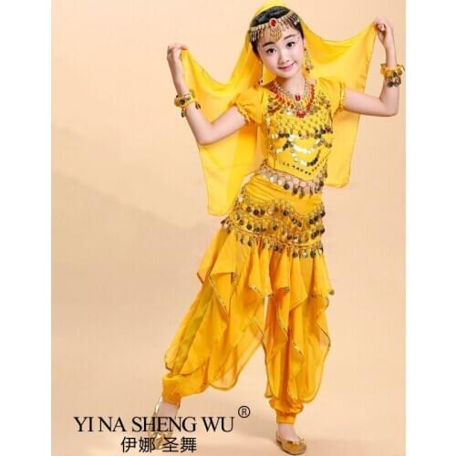 Kid Belly Dance Costumes Set Oriental Dance Girl Belly Dancing India Belly Dance Clothes Belly Dance Child Adult Indian 4 Colors