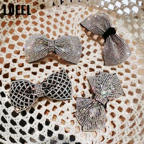 Exquisite and High-Quality Rhinestone Bowknot Hairpins Plaid Geometric Headdress Spring Clip Hair Ornament Accessories Female