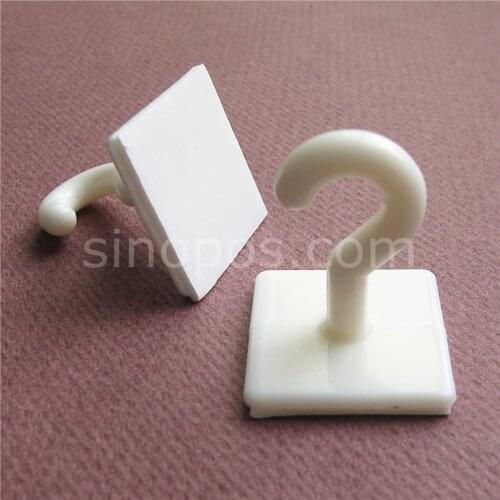 Adhesive plastic Ceiling Hook 25mm, glue base wall grid ceiling dispaly hangers eyelet catch hook mount hanging poster signs