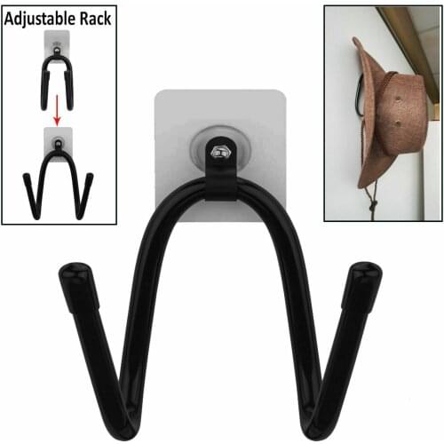 Hook Hat Coat Clothes Rack Umbrella Stand W Style Steel Hanger Self-adhesive
