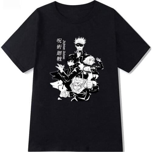 Summer Casual T-shirt Men Women Cute Anime T Shirt Jujutsu Kaisen Friend Graphic Tshirt Hip Hop Top Tees Male