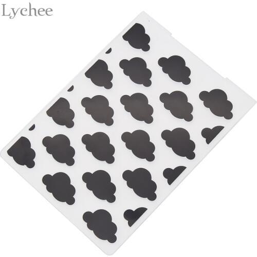 Lychee LIfe Cloud Pattern Plastic Embossing Folder For Scrapbook DIY Album Card Tool Plastic Template Stamp Card Making Decor