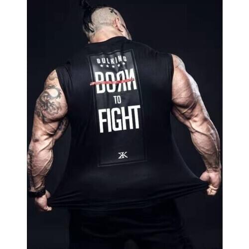 Summer New Style Muscle Fitness Tank Top Men Running Training Sport Vest Sleeveless Stand-Up Collar Fashion Sweatshirts Clothing