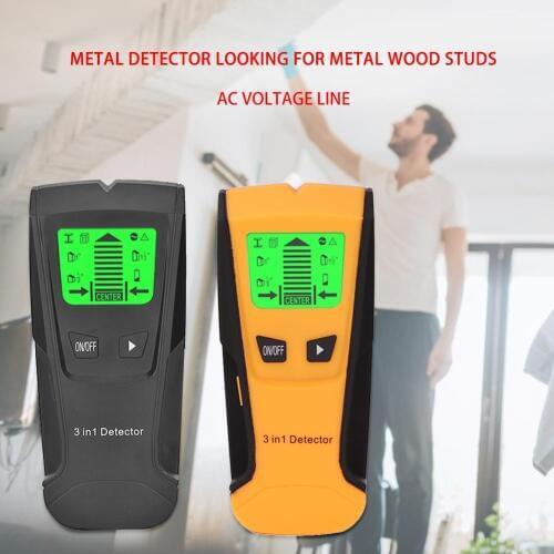 3 In 1 Metal Detector Finder Wood Studs Detector AC Voltage Live Wire Detect Wall Scanner Electric Box Finder Wall Detector