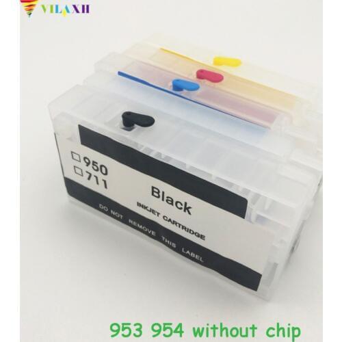 Vilaxh Refillable Ink Cartridge For HP953 953 XL Without ARC Chip Pro 8702 8710 8720 8730 8728 8715 7740 Printer
