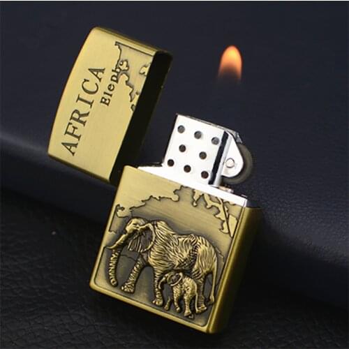 Inflatable Lighter Elephant Grinding Wheel Open Flame Lighter Grinding Wheel Lighters Smoking Accessories Tobacco Accessories