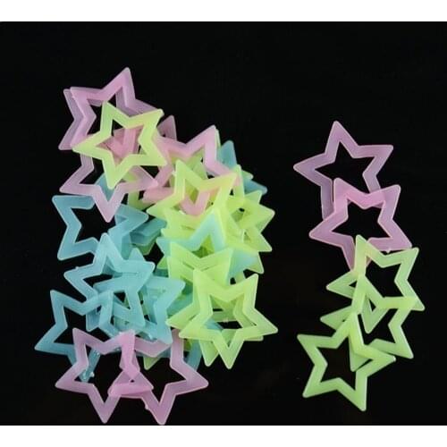40/120Pcs DIY Fluorescent Glow In The Dark Stars Wall Stickers 3D Stars Luminous Glow Wall Stickers For Kids Rooms muursticker