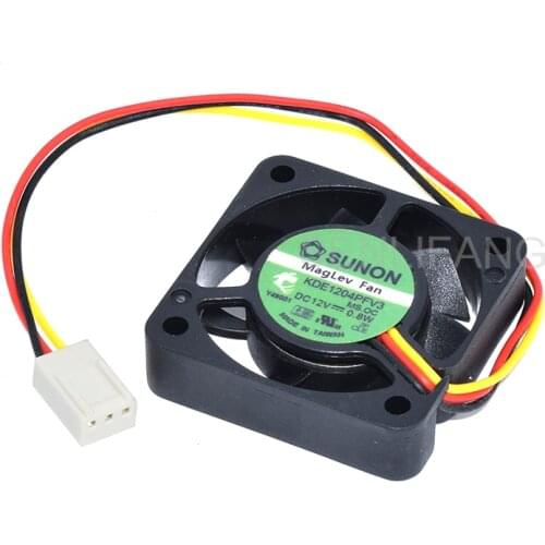 New For SUNON KDE1204PFV3 DC12V 0.8W 40x40x10mm Three Wires Server Inverter Quiet Mini Cooling Fan