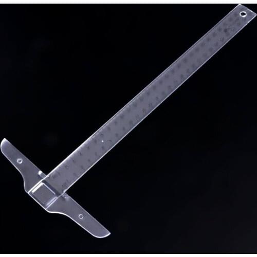 30cm 12'' Plastic Metric T Square Double Side Ruler Tool Measurement Measuring