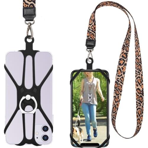 Braided Mobile Phone Lanyard Detachable Phone Strap Adjustable Ring For Most Smartphones And 4 To 6.5 Inch Phone Cases
