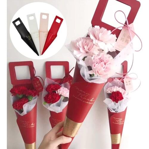 10pcs Valentines Day Bouquet Gift Box Creative Portable Box Rose Flower Packaging Box Christmas Decoraton Home Decor Party Tool
