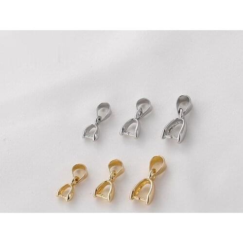 Copper plated 14K gold belt hanging melon seed buckle clip pendant buckle DIY handmade first accessories materials